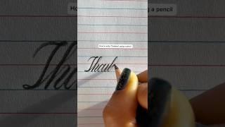 How To Write ‘Thailand’ Using A Pencil