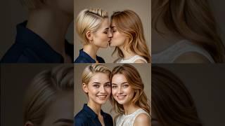 Gorgeous Beauties in Love #lesbian #Igbtq #kiss #ytshorts #youtubeshorts #shorts