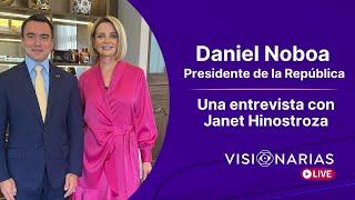 El presidente Daniel Noboa en entrevista con Janet Hinostroza
