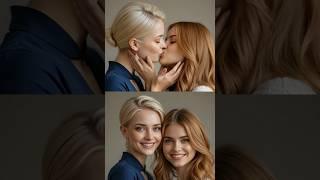 Beautiful Models in Love #lesbian #Igbtq #kiss #ytshorts #youtubeshorts #shorts