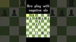 Bro play with negative elo #chess #shorts