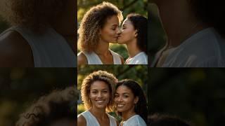 Beautiful Brazilian Women in Love #lesbian #Igbtq #kiss #ytshorts #youtubeshorts #shorts