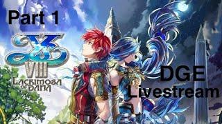 Ys 8 Lacrimosa of Dana (PS5) part 1 livestream DGE