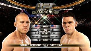 UFC 1 Gameplay Donald Cerrone vs Nate Diaz