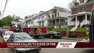 Coroner, first responders called to scene after house fire in Jeanette