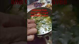 Delicious Pork Soup with Ginger and Chilli Leaves    #shorts #food #enjoy #shortvideo