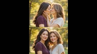 American Housewives in Love #lesbian #Igbtq #kiss #ytshorts #youtubeshorts #shorts
