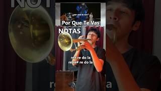 Por que te vas | Notas Trompeta