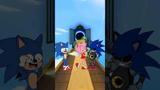 POV New Kiss Run Challenge -  Meta Sonic vs Sonic : Who Will Win Amy’s Heart ? #sonic