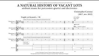 Christopher Cerrone | Sandbox Percussion: A Natural History of Vacant Lots (Score-Follow)