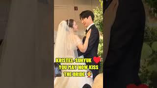 KRISTEL-SUHYUK: #KISS THE BRIDE ON WEDDING DAY SWEET HAPPY COUPLE. #wedding #kiss #shorts