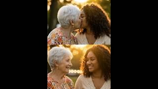 Old and Young Love #lesbian #Igbtq #kiss #ytshorts #youtubeshorts #shorts
