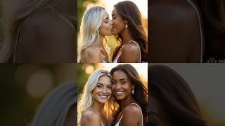 Western Beauties in Love #lesbian #Igbtq #kiss #ytshorts #youtubeshorts #shorts