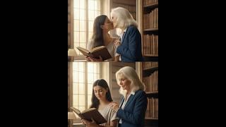 Beautiful Latina and Librarian Women in Love #lesbian #Igbtq #kiss