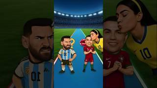 Kiss Or Slap ? Messi Vs Ronaldo #shorts
