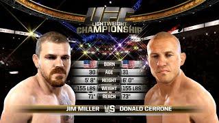 UFC 1 Gameplay Jim Miller vs Donald Cerrone