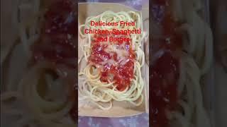 Delicious Fried Chicken, Yummy Spaghetti and Burger     #shorts #food  #enjoy #shortvideo