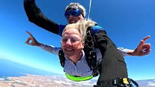 Jeanette's First Skydive! Tandem Jump from 10000 feet at iJump Gran Canaria