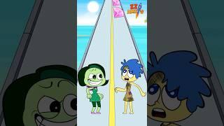 NEW Kiss Run Challenge - Help Joy Become a Princess vs Disgust | INSIDE OUT 2