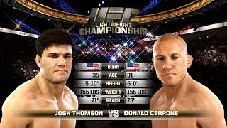 UFC 1 Gameplay Josh Thomson vs Donald Cerrone