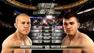 UFC 1 Gameplay Donald Cerrone vs Myles Jury