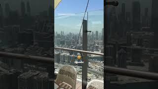 Dubai famous skyscraper restaurant view